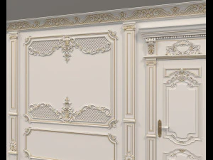 Classic Interior Wall Decoration 12 3D Model