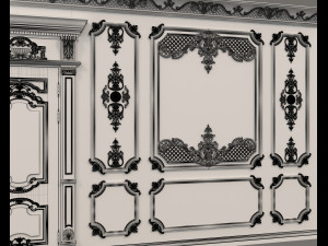 Classic Interior Wall Decoration 12 Model 3D