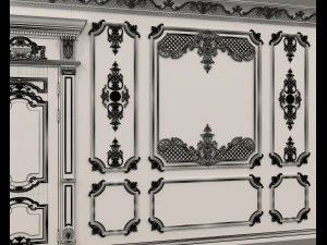 Classic Interior Wall Decoration 12 3D Model