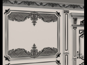 Classic Interior Wall Decoration 12 Model 3D