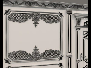 Classic Interior Wall Decoration 12 3D Model