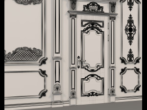 Classic Interior Wall Decoration 12 Model 3D