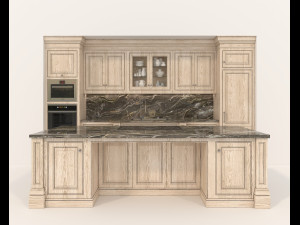 European Style Kitchen 7 Model 3D