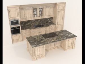European Style Kitchen 7 Model 3D