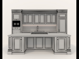 European Style Kitchen 7 Model 3D