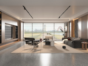 Contemporary Living Room Scene 3D Model