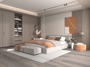 Modern Bedroom Interior Scene 24 Modello 3D