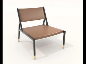 Modern Coffee Table and Armchair 5 3D Model