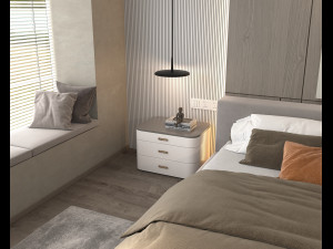 Modern Bedroom Interior Scene 25 3D Model