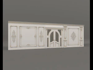 Classic Interior Wall Decoration 13 3D Model