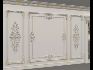 Classic Interior Wall Decoration 13 Model 3D