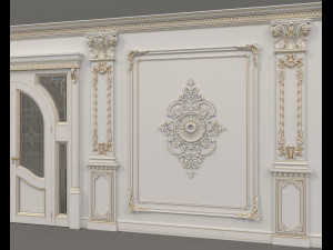 Classic Interior Wall Decoration 13 Model 3D
