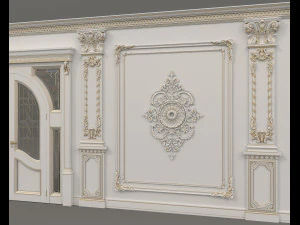 Classic Interior Wall Decoration 13 3D Model