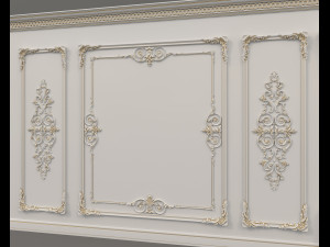 Classic Interior Wall Decoration 13 Model 3D