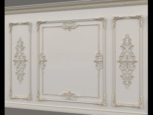 Classic Interior Wall Decoration 13 3D Model
