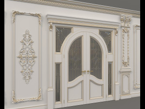 Classic Interior Wall Decoration 13 Model 3D