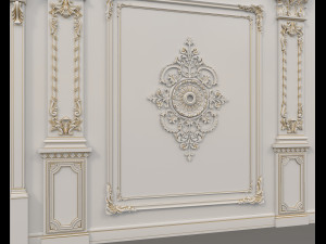 Classic Interior Wall Decoration 13 Model 3D