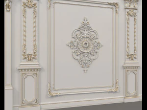 Classic Interior Wall Decoration 13 3D Model