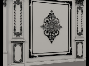 Classic Interior Wall Decoration 13 Model 3D