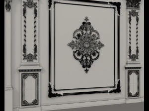 Classic Interior Wall Decoration 13 3D Model