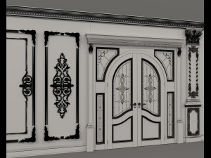 Classic Interior Wall Decoration 13 Model 3D