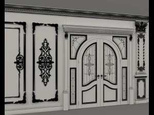 Classic Interior Wall Decoration 13 3D Model