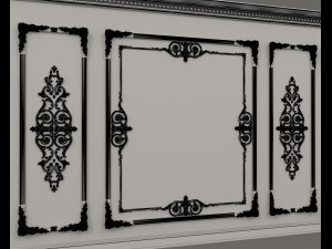 Classic Interior Wall Decoration 13 Model 3D