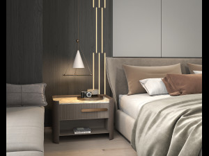 Modern Bedroom Interior Scene 26 3D Модель