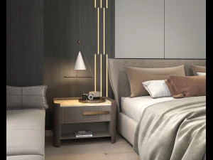 Modern Bedroom Interior Scene 26 3D Model