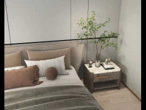 Modern Bedroom Interior Scene 26 3D Model