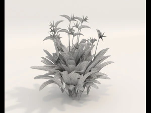 Realistyczny zestaw krzew&oacute;w 4 Model 3D