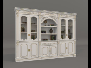 Display Cabinet Classic Style and Decoration 7 3D Model