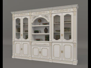 Display Cabinet Classic Style and Decoration 7 3D Model