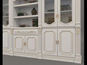 Display Cabinet Classic Style and Decoration 7 3D 모델