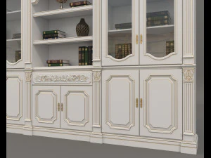Display Cabinet Classic Style and Decoration 7 3D Model