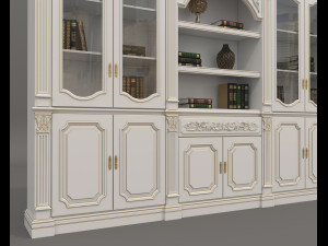 Display Cabinet Classic Style and Decoration 7 3D 모델