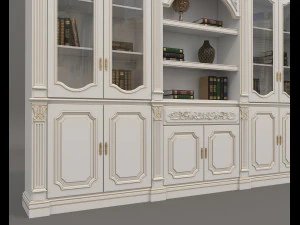 Display Cabinet Classic Style and Decoration 7 3D Model