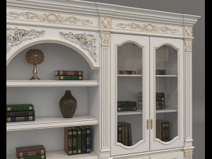 Display Cabinet Classic Style and Decoration 7 3D 모델