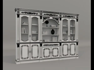 Display Cabinet Classic Style and Decoration 7 3D Model