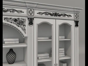 Display Cabinet Classic Style and Decoration 7 3D Model