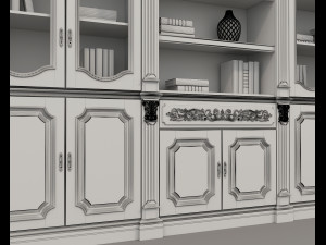 Display Cabinet Classic Style and Decoration 7 3D 모델