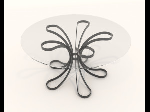 Contemporary Style Table and Chairs 14 3D Модель