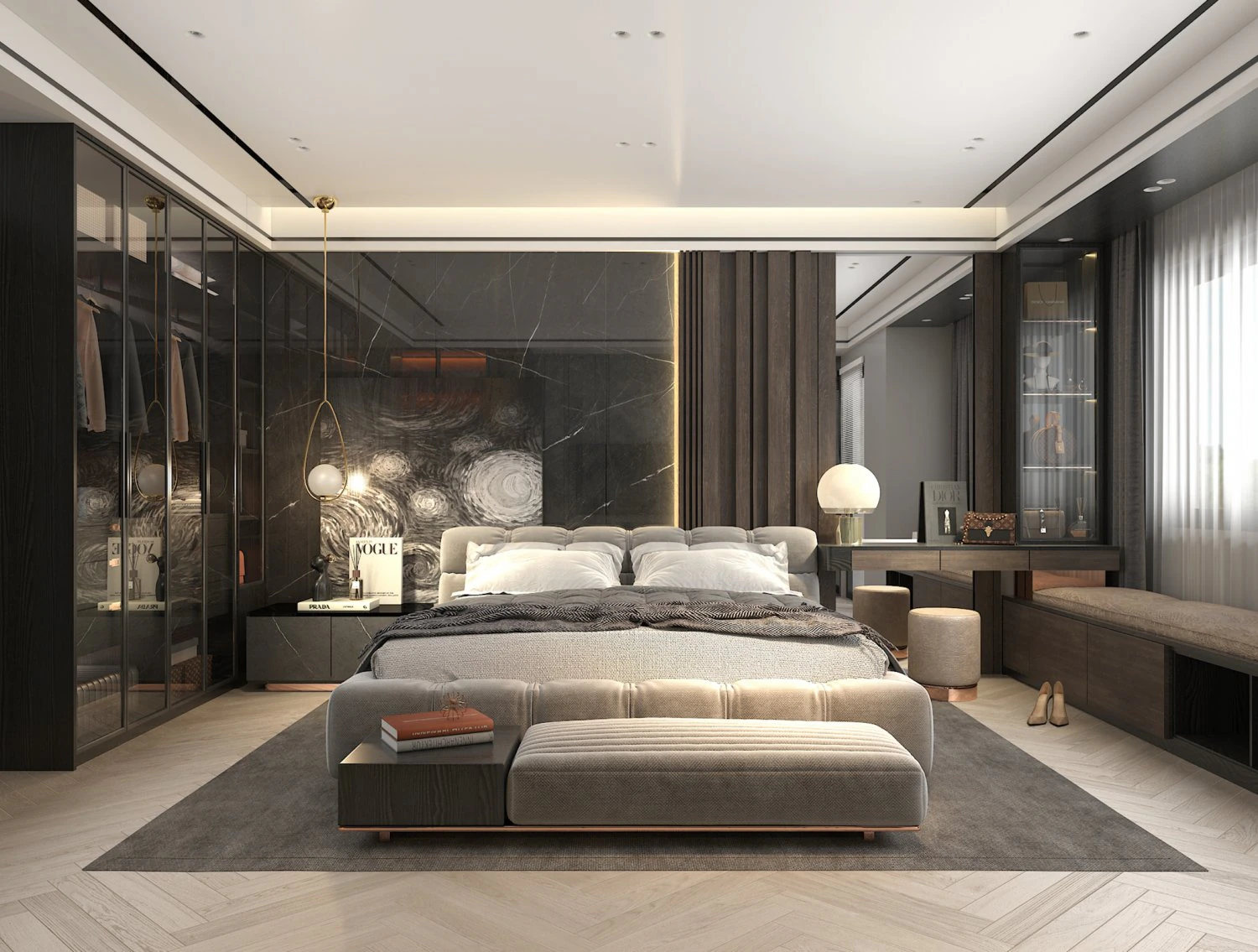 Modern Bedroom Interior Scene 27 3D Model .c4d .max .obj .3ds .fbx .stl .blend 