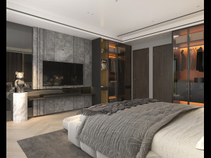 Modern Bedroom Interior Scene 27 Model 3D