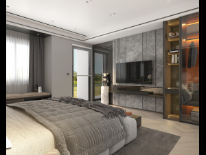 Modern Bedroom Interior Scene 27 Model 3D