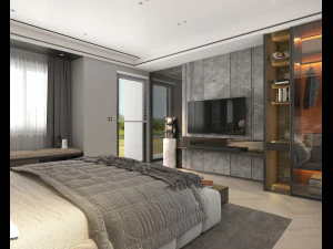 Modern Bedroom Interior Scene 27 3D Model
