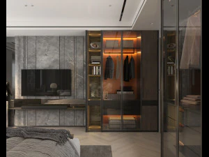 Modern Bedroom Interior Scene 27 3D Model