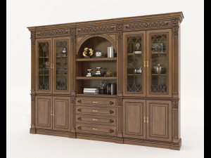 Display Cabinet Classic Style and Decoration 8 3D 모델
