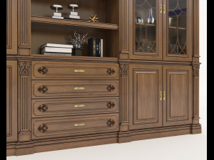 Display Cabinet Classic Style and Decoration 8 3D 모델