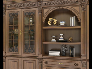 Display Cabinet Classic Style and Decoration 8 3D 모델